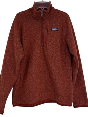 Patagonia Size S Men’s Half Zip Pullover Jacket Better Sweater Rust Outdoor